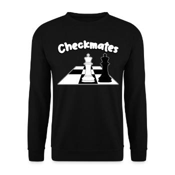 Chess Player Chess Board - Unisex Pullover - Schwarz - Vorne - Alina (178cm) & Michal (187cm)