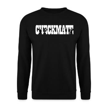 Chess Set Chess Player Chess Pieces - Unisex Sweatshirt - black - Front - Alina (178cm) & Michal (187cm)