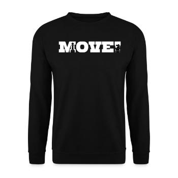 Move Chess Pieces Chess Player - Unisex Pullover - Schwarz - Vorne - Alina (178cm) & Michal (187cm)