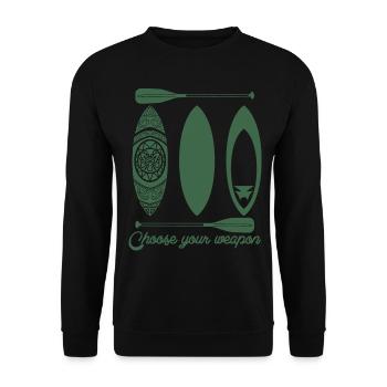 SUP Board Stand up Paddling Boards - Unisex Sweatshirt - black - Front - Alina (178cm) & Michal (187cm)