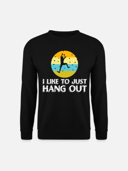Boulder Climbing Retro Bouldering - Unisex Sweatshirt - black