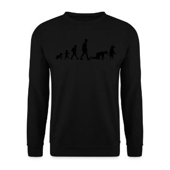 Chiens Teckel Berger Blanc Chien - Sweat-shirt Unisexe - noir - Devant - Alina (178cm) & Michal (187cm)