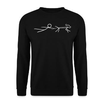 Dog walking Dogs - Unisex Sweatshirt - black - Front - Alina (178cm) & Michal (187cm)