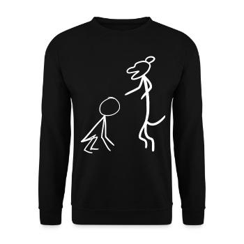 Enseignement canin Humain - Sweat-shirt Unisexe - noir - Devant - Alina (178cm) & Michal (187cm)
