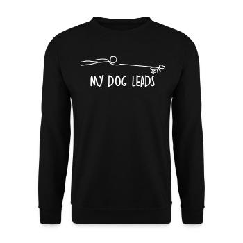 Promenade de chien Chiens teckel - Sweat-shirt Unisexe - noir - Devant - Alina (178cm) & Michal (187cm)