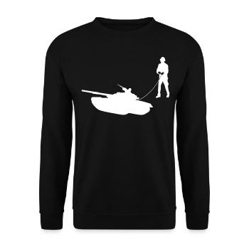 Tanks MBT Tank Driver Tank Combat - Unisex Pullover - Schwarz - Vorne - Alina (178cm) & Michal (187cm)