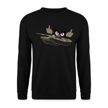Doigt d’honneur Tank Driver Char de combat - Sweat-shirt Unisexe - noir - Devant - Alina (178cm) & Michal (187cm)