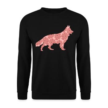 White Shepherd Dog German Shepherd - Unisex Sweatshirt - black - Front - Alina (178cm) & Michal (187cm)