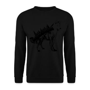 White Shepherd Dog Forest Outdoor Dogs - Unisex Sweatshirt - black - Front - Alina (178cm) & Michal (187cm)