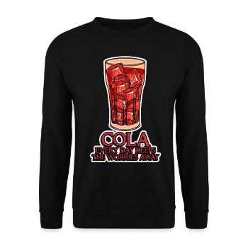 Cola Joke Lemonade - Unisex Sweatshirt - black - Front - Alina (178cm) & Michal (187cm)