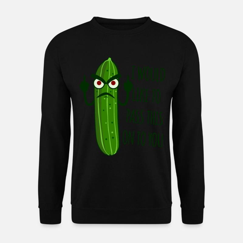 Cucumber Grumpy Misanthrope - Unisex Sweatshirt - black