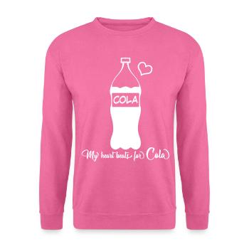 Bouteille de cola limonade boissons gazeuses - Sweat-shirt Unisexe - rose - Devant