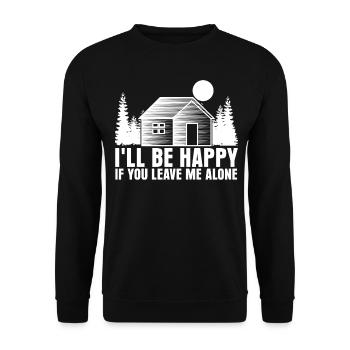 Grumpy Misanthrope Misanthropist - Unisex Pullover - Schwarz - Vorne - Alina (178cm) & Michal (187cm)
