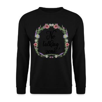 Flowers Misanthropist Misanthrope Grumpy - Unisex Pullover - Schwarz - Vorne - Alina (178cm) & Michal (187cm)