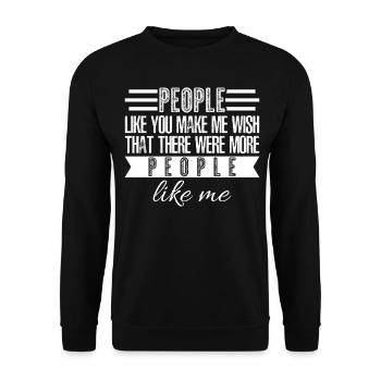 Misanthrope Grumpy Misanthropist - Unisex Pullover - Schwarz - Vorne - Alina (178cm) & Michal (187cm)