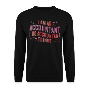 Comptable Comptabilité - Sweat-shirt Unisexe - noir - Devant - Alina (178cm) & Michal (187cm)