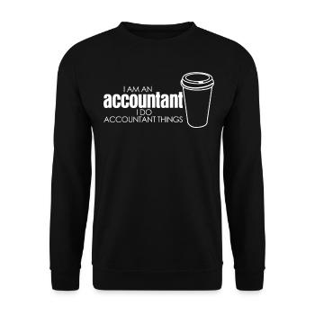 Accounting Bookkeeping Accountant Meme - Unisex Sweatshirt - black - Front - Alina (178cm) & Michal (187cm)