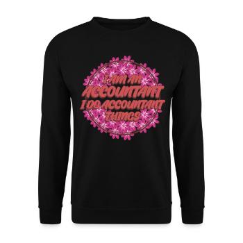 Comptable Flowers Comptabilité - Sweat-shirt Unisexe - noir - Devant - Alina (178cm) & Michal (187cm)