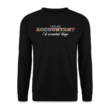 AccountingMeme Bookkeeping Accountant - Unisex Sweatshirt - black - Front - Alina (178cm) & Michal (187cm)