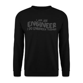 Engineers Engineer Engineering - Unisex Pullover - Schwarz - Vorne - Alina (178cm) & Michal (187cm)