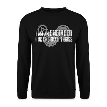 Engineering Engineers Engineer - Unisex Pullover - Schwarz - Vorne - Alina (178cm) & Michal (187cm)