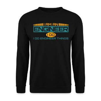 Ingénieur Génie Mécanique - Sweat-shirt Unisexe - noir - Devant - Alina (178cm) & Michal (187cm)