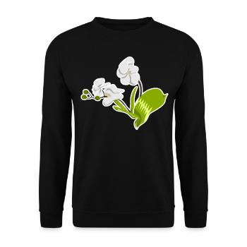 Orchid Phalaenopsis Orchids Flowers - Unisex Sweatshirt - black - Front - Alina (178cm) & Michal (187cm)