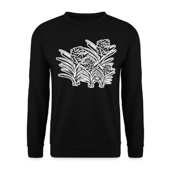 Orchids Flowers Orchid - Unisex Sweatshirt - black - Front - Alina (178cm) & Michal (187cm)