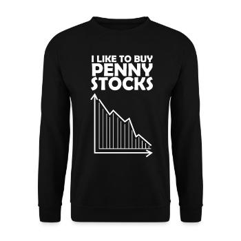 Trader Stock exchange Capitalism Stocks - Unisex Sweatshirt - black - Front - Alina (178cm) & Michal (187cm)