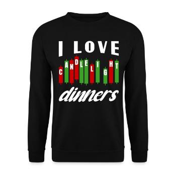 Stock exchange Capitalism Trader Stocks - Unisex Sweatshirt - black - Front - Alina (178cm) & Michal (187cm)