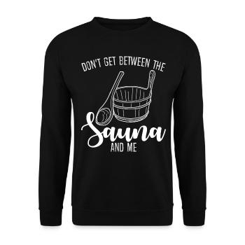 Sauna Thermal Bath Wellness - Unisex Sweatshirt - black - Front - Alina (178cm) & Michal (187cm)
