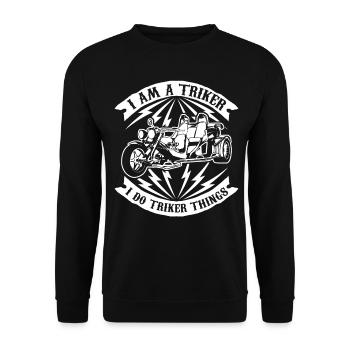 Trikes Moteur Trike Triker Trike Driver - Sweat-shirt Unisexe - noir - Devant - Alina (178cm) & Michal (187cm)