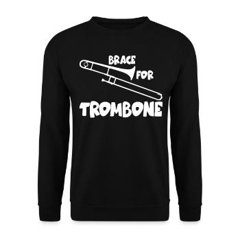 Trombone Brass Music Trombonist - Unisex Pullover - Schwarz - Vorne - Alina (178cm) & Michal (187cm)