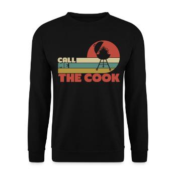 Cuisson BBQ Barbecue Poitrine de bœuf Steak - Sweat-shirt Unisexe - noir - Devant - Alina (178cm) & Michal (187cm)