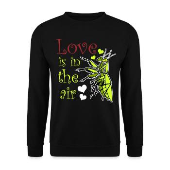 Praying Mantis Love - Unisex Sweatshirt - black - Front - Alina (178cm) & Michal (187cm)
