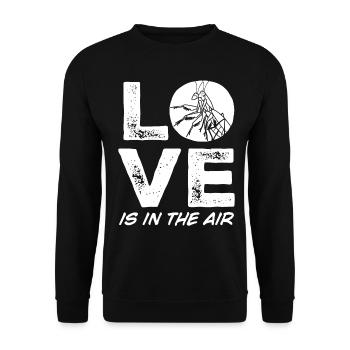 Love Praying Mantis - Unisex Sweatshirt - black - Front - Alina (178cm) & Michal (187cm)