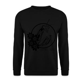 Insect Praying Mantis - Unisex Pullover - Schwarz - Vorne - Alina (178cm) & Michal (187cm)