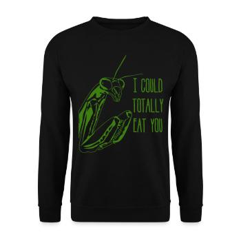 Praying Mantis Joke - Unisex Sweatshirt - black - Front - Alina (178cm) & Michal (187cm)