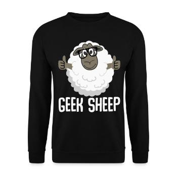 Sheep Geek Shepherd - Unisex Sweatshirt - black - Front - Alina (178cm) & Michal (187cm)