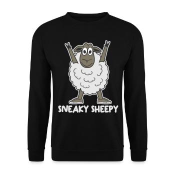 Sneakers Sheep - Unisex Sweatshirt - black - Front - Alina (178cm) & Michal (187cm)