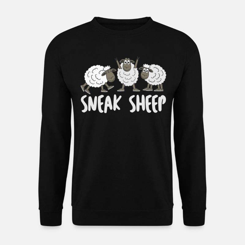 Sheep with Sneakers - Unisex Pullover - Schwarz