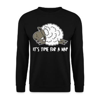 Brebis endormies - Sweat-shirt Unisexe - noir - Devant - Alina (178cm) & Michal (187cm)