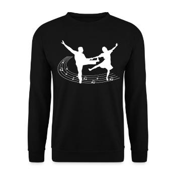 Danseur Swing Boogie Woogie Danse - Sweat-shirt Unisexe - noir - Devant - Alina (178cm) & Michal (187cm)