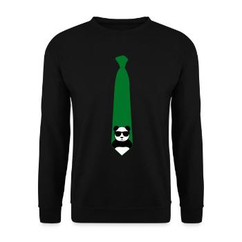 Giant Panda Tie Panda Bear - Unisex Pullover - Schwarz - Vorne - Alina (178cm) & Michal (187cm)