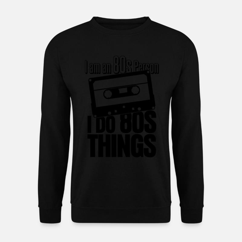 1980 Vintage 80s Music Tape - Unisex Pullover - Schwarz