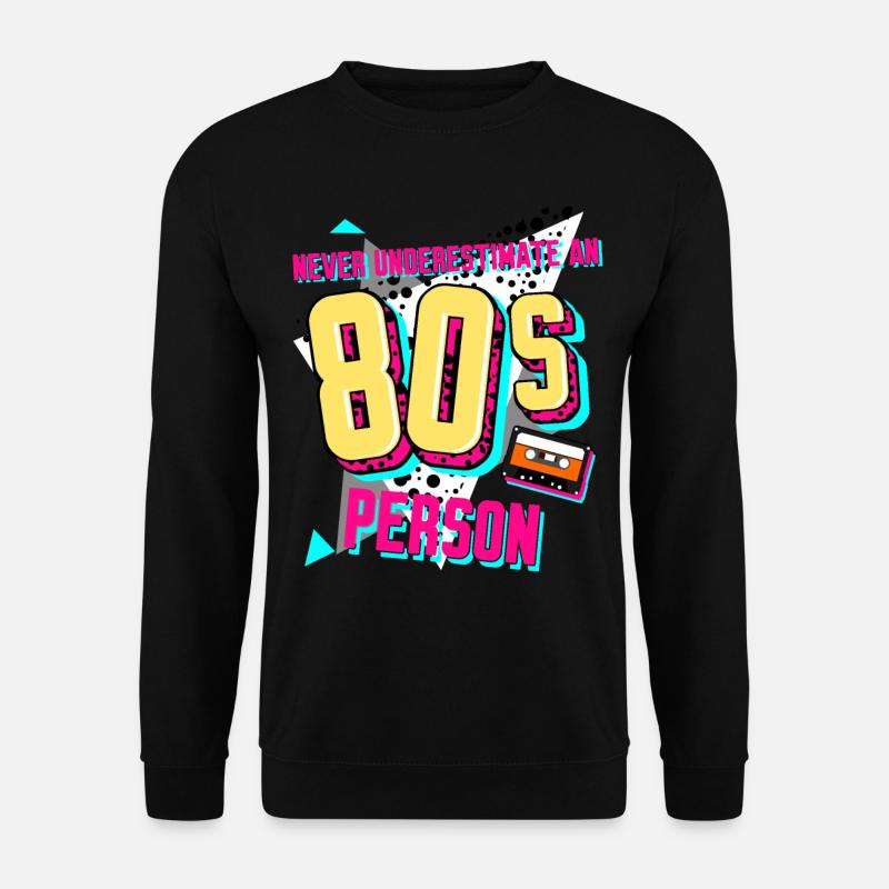 1980 80s Retro Disco - Unisex Sweatshirt - black