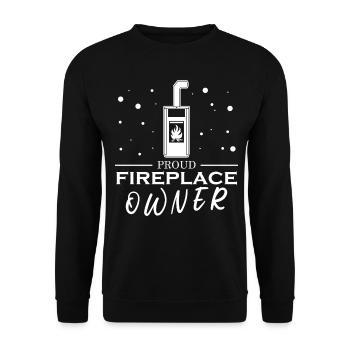 Oven Fireplace - Unisex Sweatshirt - black - Front - Alina (178cm) & Michal (187cm)