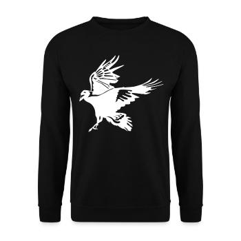 Flying Crow Raven Tree Ravens Crows - Unisex Sweatshirt - black - Front - Alina (178cm) & Michal (187cm)