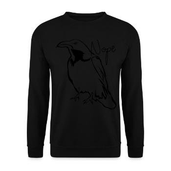 Grumpy Crow Raven Tree Ravens Crows - Unisex Sweatshirt - black - Front - Alina (178cm) & Michal (187cm)