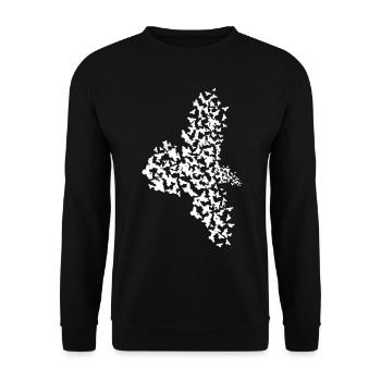 Crow Raven Tree Ravens Flying Crows - Unisex Sweatshirt - black - Front - Alina (178cm) & Michal (187cm)